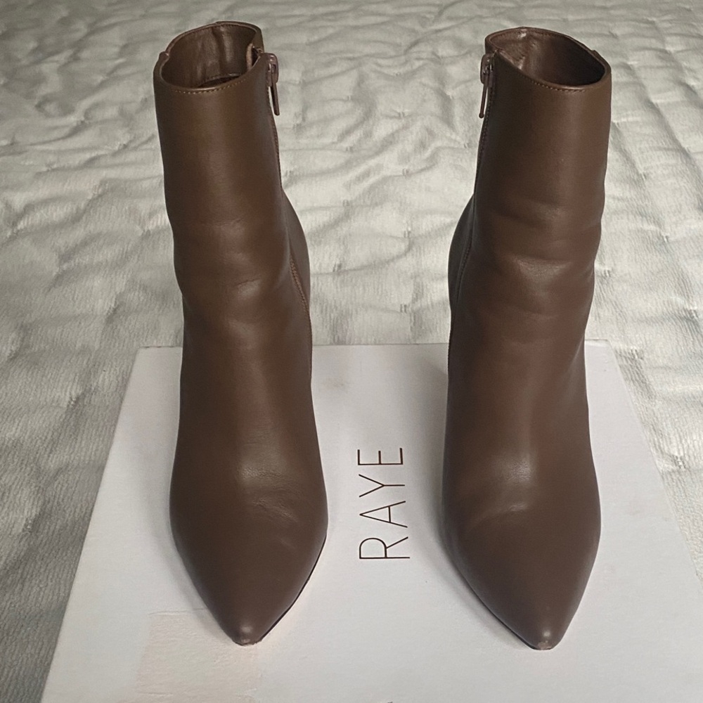RAYE Chocolate Ankle Booties